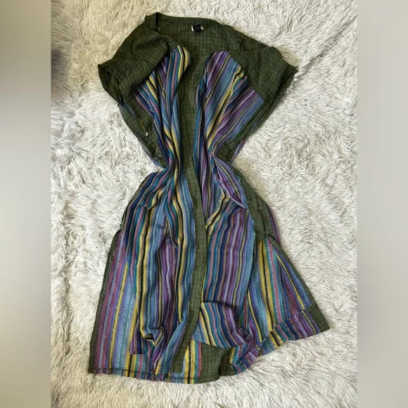 ◾️POL Striped Multicolour Bohemian Kimono - Picture 2 of 15